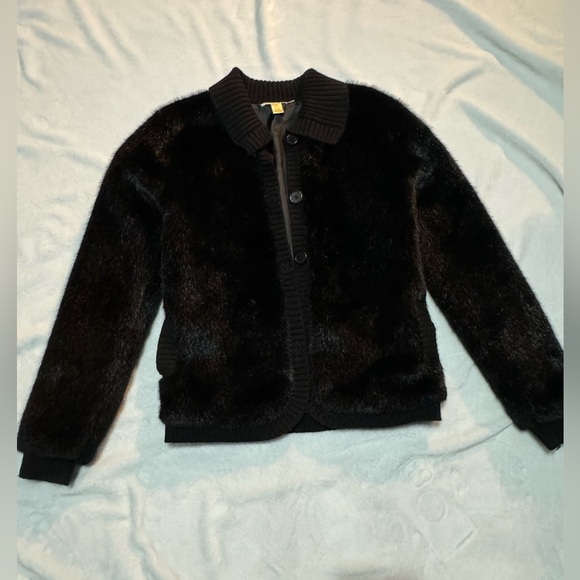 Vintage Split Black Bunny fur Coat - Picture 2 of 12